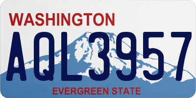 WA license plate AQL3957