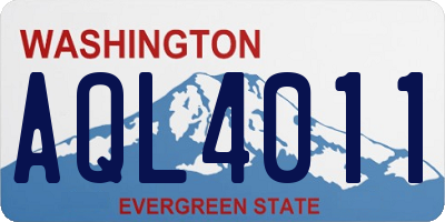 WA license plate AQL4011