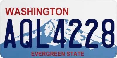 WA license plate AQL4228
