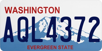 WA license plate AQL4372