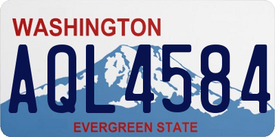 WA license plate AQL4584