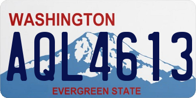 WA license plate AQL4613