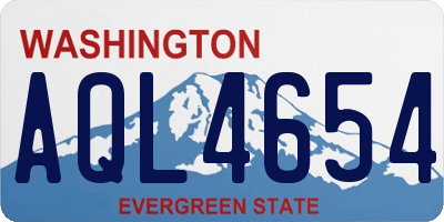 WA license plate AQL4654