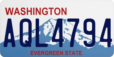 WA license plate AQL4794