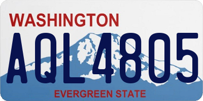 WA license plate AQL4805