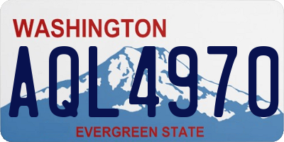 WA license plate AQL4970