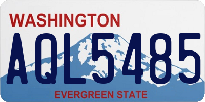 WA license plate AQL5485