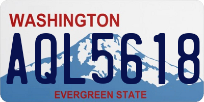 WA license plate AQL5618