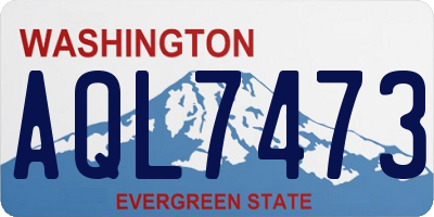 WA license plate AQL7473