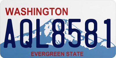 WA license plate AQL8581