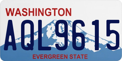 WA license plate AQL9615