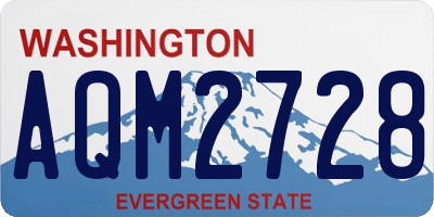 WA license plate AQM2728