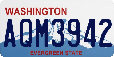 WA license plate AQM3942