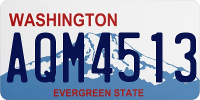 WA license plate AQM4513