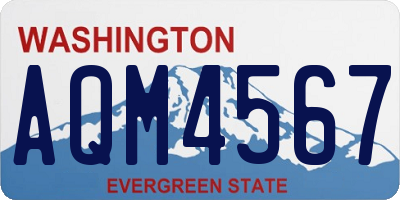 WA license plate AQM4567