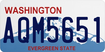 WA license plate AQM5651