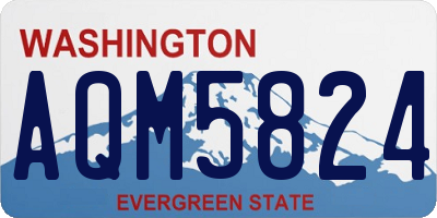 WA license plate AQM5824