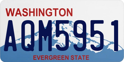 WA license plate AQM5951