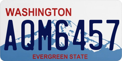 WA license plate AQM6457