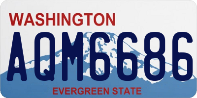WA license plate AQM6686