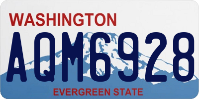 WA license plate AQM6928