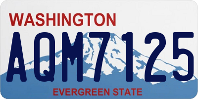 WA license plate AQM7125