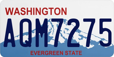 WA license plate AQM7275