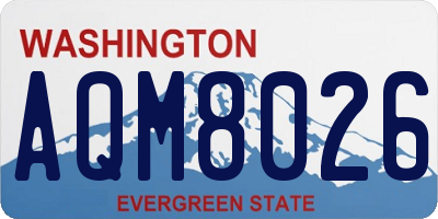 WA license plate AQM8026