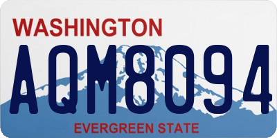 WA license plate AQM8094