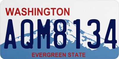 WA license plate AQM8134