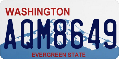 WA license plate AQM8649