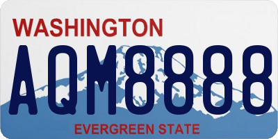 WA license plate AQM8888