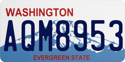 WA license plate AQM8953
