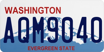 WA license plate AQM9040