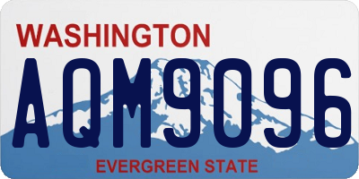 WA license plate AQM9096