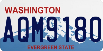 WA license plate AQM9180