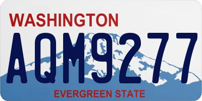 WA license plate AQM9277