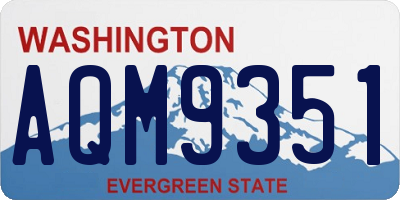 WA license plate AQM9351