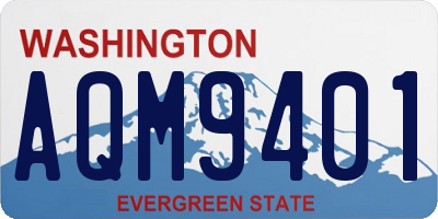 WA license plate AQM9401