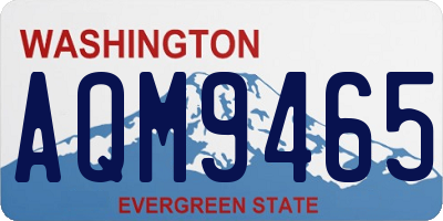 WA license plate AQM9465