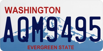 WA license plate AQM9495