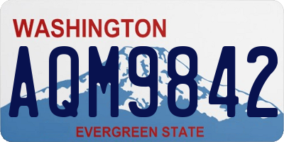 WA license plate AQM9842