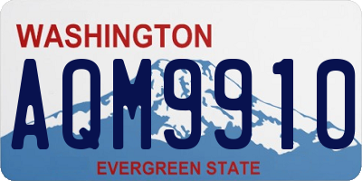 WA license plate AQM9910