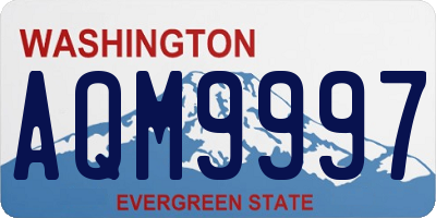 WA license plate AQM9997