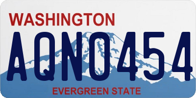 WA license plate AQN0454