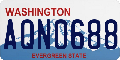 WA license plate AQN0688