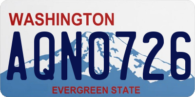 WA license plate AQN0726