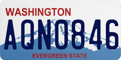 WA license plate AQN0846
