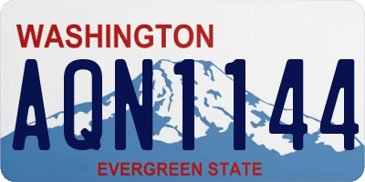 WA license plate AQN1144
