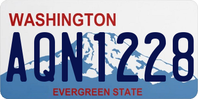 WA license plate AQN1228